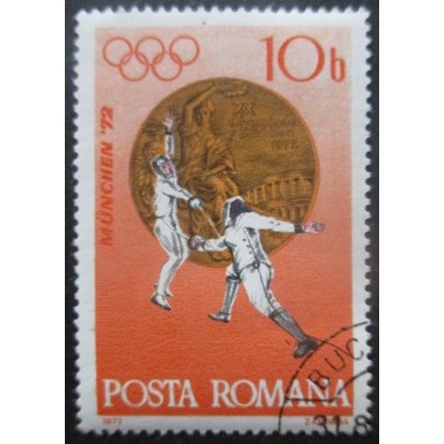 Roumanie N°2720 Médaille Au Jeux Olympiques De Munich 1972 Oblitéré