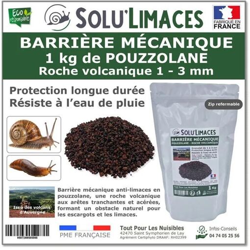 POUZZOLANE 1 kg - Barri&egrave;re Anti Limaces, Escargots et autres