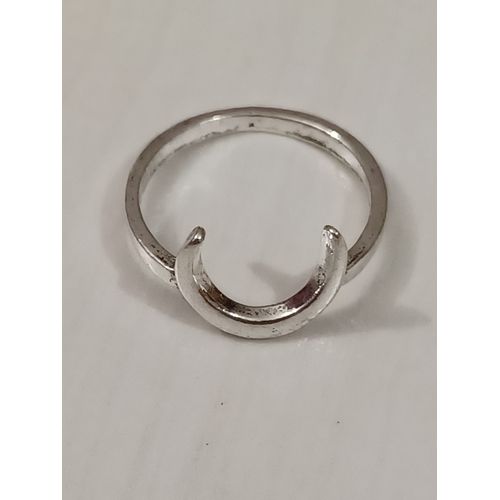 Bague Métal Argenté,Lune,Taille 16