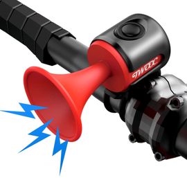 Sonnette Velo 120 Db, Klaxon Velo Étanche Ipx4, Sonnette Vtt Électrique, Klaxon Électronique, Sonnette Vélo Route Convient Aux Guidons De 15 À 30 Mm, Accessoires De Vélo, Installation Facile (Rouge)