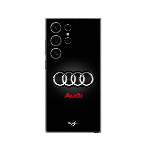 Coque Samsung Galaxy S25 Ultra Logo De Voiture Audi Gris Et Rouge
