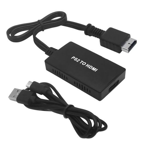 Convertisseur HD PS2 en stock Adaptateur de jeu d'interface de conversion vidéo PS2 vers HDTV Longue coque PS2 vers HD
