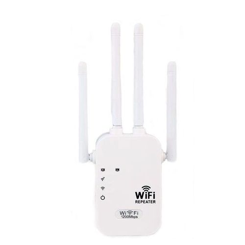 Amplificateur de Signal 5G Haute Vitesse pour Réseau Sans Fil WiFi Double Fréquence 1200M Amplificateur de Couleur Blanc US