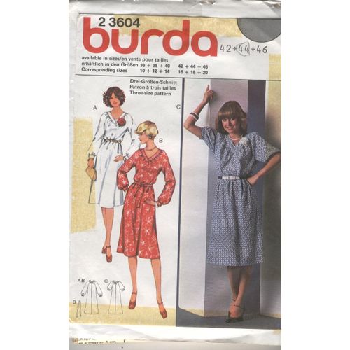 Patron De Couture Burda, Robe