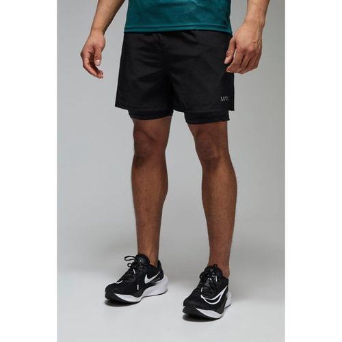 Short De Sport Stretch 2 En 1 - Man Active Homme - Noir - Xxxxxl, Noir