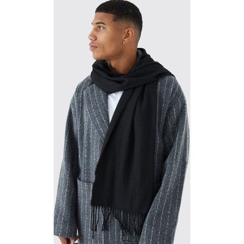 Écharpe Unie Homme - Noir - One Size, Noir