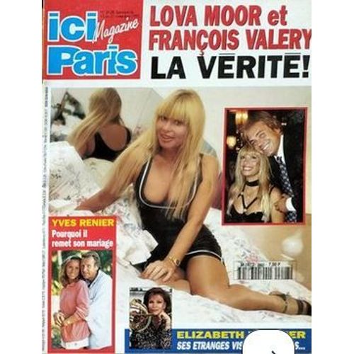 Ici Paris 2628 1995 Lova Moor Francois Valery/Yves Renier/Teissier/Carlos/Henri Salvador/Phil Barney/Iglesias/Farrah Fawcett/Christian Clavier/Gerard Blancfavier/Barrymore