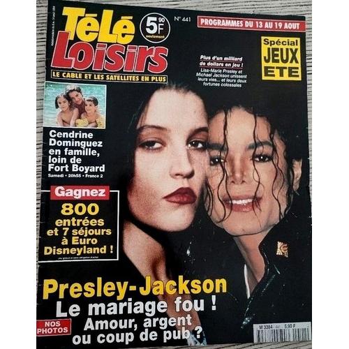 Tele Loisirs 441 1994 Michael Jackson Presley/Cendrine Dominguez/Jodie Foster/Nardi/Alain Bashung