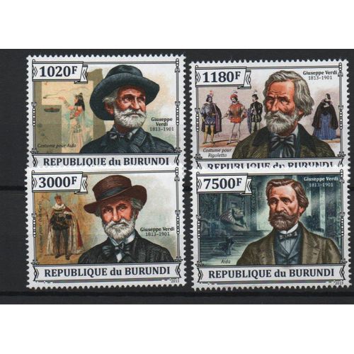 Burundi Timbres Guiseppe Verdi 2013