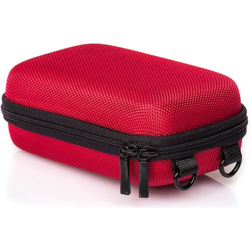 Pure Red L Etui Rigide pour Appareil Photo Compact, Rouge (Sangle - Boucle de Ceinture) CoolPix W100 - CyberShot DSC HX90 HX95 HX99 - Lumix TZ70 - PowerShot SX720 - Olympus/Om TG-7 TG-6 ....[G910]
