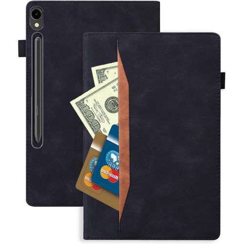 Housse Samsung Galaxy Tab S10 Plus 2024/ S9 Plus 2023/ S8 Plus 2022/ S7 Fe 2021/ S7 Plus 12,4 Pouces Pu Leather Coque De Protection En Cuir Flip Case Avec Fente Pour Carte, Noir Business.[G728]