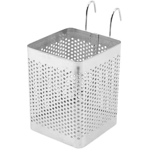 Panier D'Égouttage À Couverts En Acier Inoxydable Avec Crochets - Support De Rangement Carré Pour Cuillère, Couteau, Fourchette, Étui Organ Ur[X632]