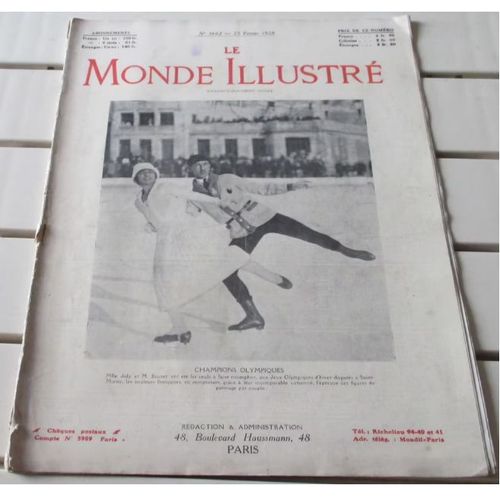 Le Monde Illustré N°3662 Du 25/2/1928 - Lord Oxford Et Asquith- La Crue De La Seine- Le Centre De Ski De Briançon- La Vie À La Côte D'ivoire- Grille De Mots Croisés - Etc...