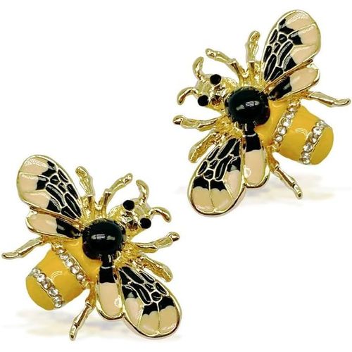 2 Pièces Abeille Broche, Broche Femme, Broche Homme Et Femme Vetement, Badges À Épingles, Broche Élégante Accessoire Pour Cadeaux De Fête Des Mères Anniversaire Mariages Noël (Jaune)[X292]