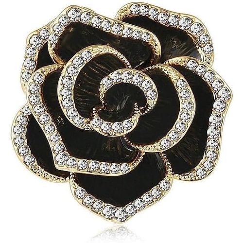Élégante Broche En Forme De Camélia Pour Femmes Et Filles - En Cristal De Zircone Cubique - Bouquet De Fleurs - Épinglettes Pour Cor , Cardigan, Pull, Manteau, Robe, Accessoires Cadeaux Pour[X334]