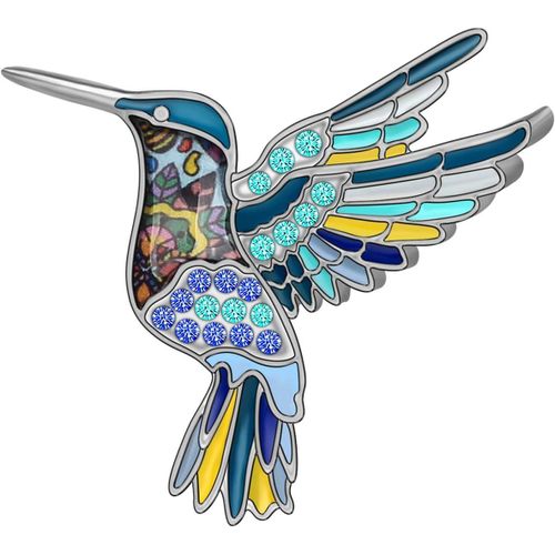 Broche Colibri En Émail Épingles À Revers Épingles À Foulard Pour Femme Filles Cadeaux Sacs Vêtements Bijoux[X439]