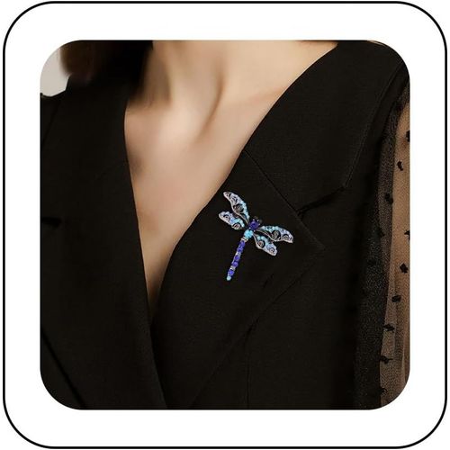Broche Libellule Strass Broche Diamant Cz Insecte Libellule Broche Cristal Rouge Libellule Broche Élégante Bouquet De Mariée Broche Vêtements Cor Bijoux Pour Femmes Filles[X443]