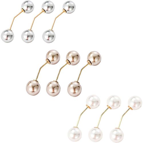 9 Pcs Mode Perle Broche Épingles De Sécurité Tops Décoration Pour Femmes Filles Maison (B)[X484]