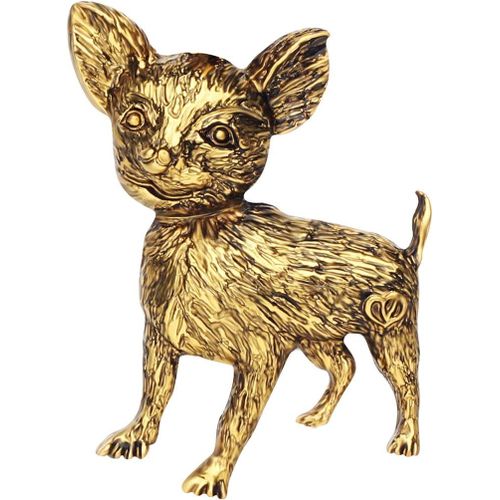 Chihuahua Floral Emaille Chien Broche Epingle Vêtements Foulard Aiguille Bijoux Pour Femme Adolescentes Filles Nouveauté Cadeaux[X617]