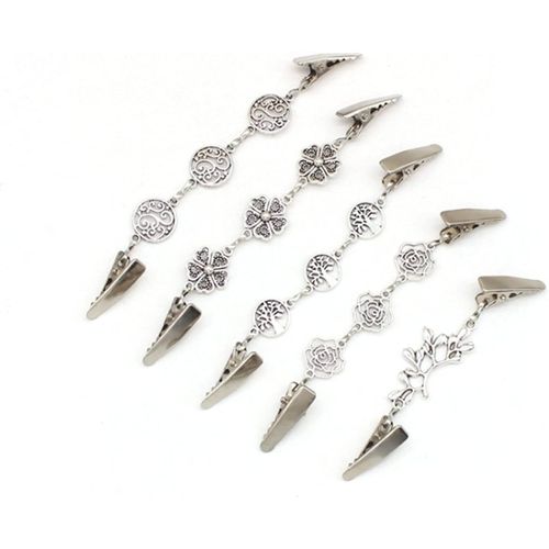 Lot De 5 Clips Vintage Pour Pull Pour Femme Et Fille - Style Rétro - Pour Cardigan - Accessoire Pour Robe Et Écharpe[X886]