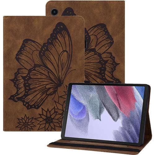 Coque Samsung Galaxy Tab A9+ 11" Papillon En Relief Etui En Cuir Pu Portefeuille Porte-Stylo Tablette Housse De Protection Pour Galaxy Tab A9+ 11 Pouces Sm-X210/Sm-X215/Sm-X216 Mar[Coq104687]