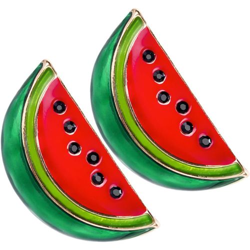 Lot De 4 Broches Pastèque Pour Pull Robe De Chem Costume Cardigan Épingle Femme Clip Col Broche Clip Cardigan Clip Chem Clip Rouge Millésime Demo Lle[X1232]