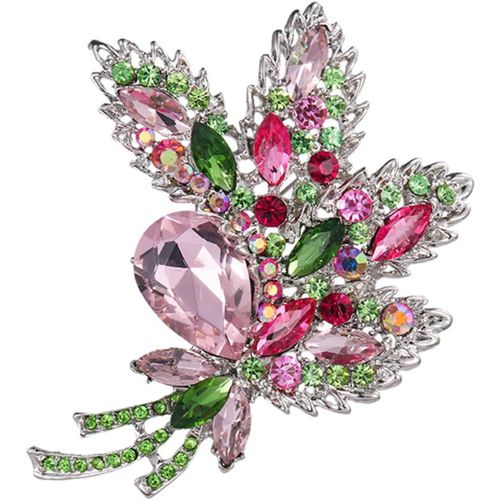 Broche Bouquet, Broche Strass Cristal Broche Et Pins Pour Femme Broche Vintage Elégante Et Chic Pour Cadeau Anniversaire De Filles, Fournitures De Fête De Mariage[X899]
