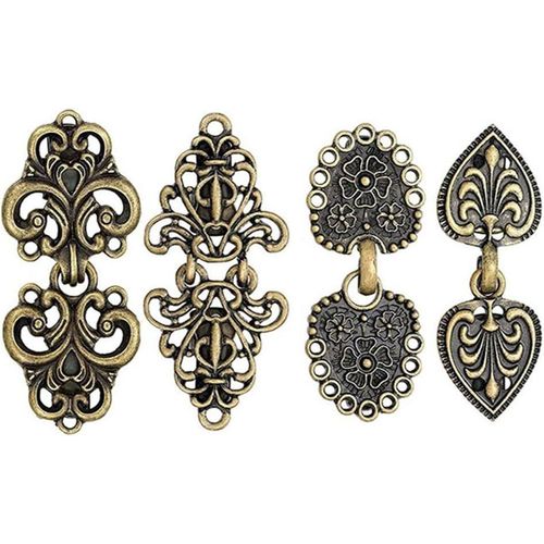 Lot De 4 Pinces À Cardigan En Métal - Style Rétro - Pour Cape, Châle, Chem C Ique - Pour Femme[X1512]