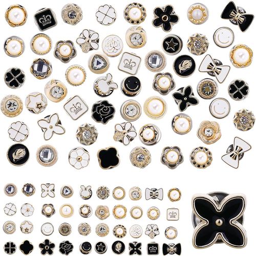 Lot De 80 Broches Pour Femme, Boutons De Jeans, Épingles À Boutons Sans Couture, Pour Manteaux, Robes, Vêtements, Pulls, Chapeaux, Sacs[X53]