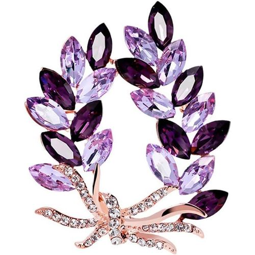Crystal Bauhinia Bouquet Broche Anti - Éblouissement Aiguille De Sécurité Strass Blé Broche Set Accessoires Femmes Bijoux[X73]