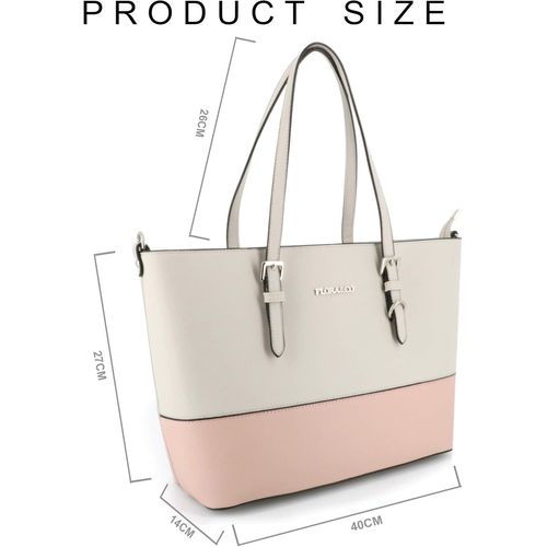 Grand Sac à Main Femme-Cabas Fourre-Tout Simili Cuir PU Rigide-Sac Elégant Ville Travail Lycée-Shopper Porté Epaule Bandoulière Grande Capacité A4-Mode Chic.[I932]