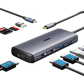Station D'accueil Pour Ordinateur Portable, 3 Oniteurs Avec 2 Ports DP