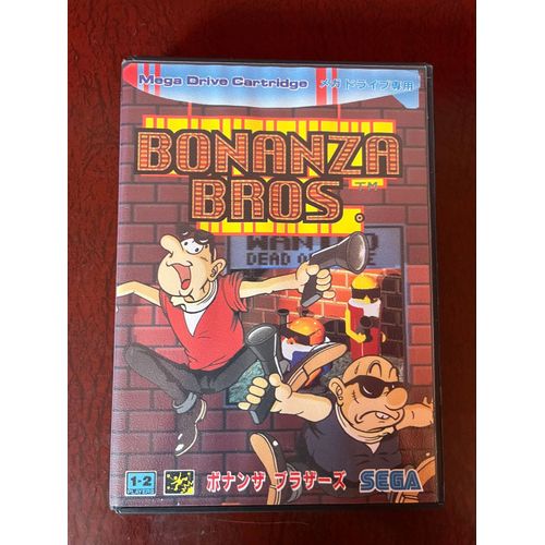 Bonanza Bros Mega Drive Japon 1991 Jeu Boîte Complet Très Bon État