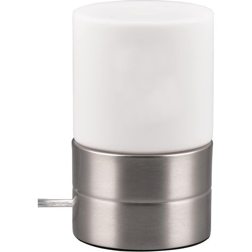 Trio Lampe De Table Ary Ii 591000107, Métal Nickel Mat, Verre Blanc Opale, Excl. 1x E14, On/Off Touch.[G436]