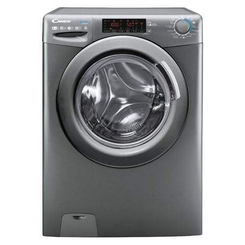 Machine à laver hublot séchante Candy SMART Inverter CSWS475TWMRRE-47 - 60x53x85 cm (lxpxh) - 7 kg - 1400 tours/min - anthracite moulé