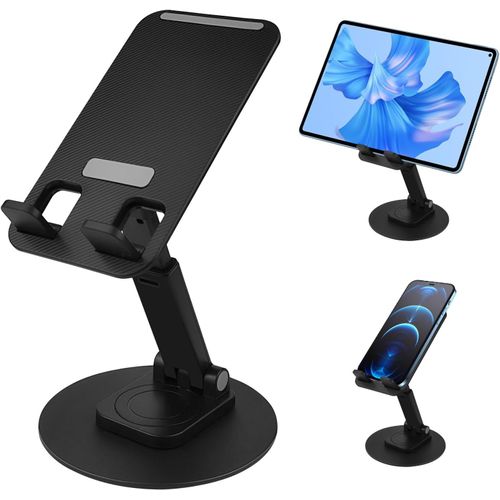 Porte-Téléphone Portable, Pliable, Porte-Téléphone, Support De Table Réglable, Avec Base Pivotante À 360°, Pour Bureau, Tablette (7-10 Pouces), Tous Les Téléphones Portables.[G1019]