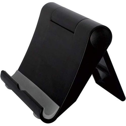 Support Telephone Bureau Portable Noir Pose Téléphone Pliable 360° Porte Smartphone Ajustable Pour Iphone Et Android Phone.[G871]