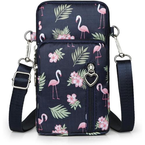 Petit sac à bandoulière en nylon pour femme, sac à bandoulière, 052 Grue à couronne rouge.[G1491]