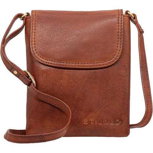 Sac de Téléphone avec Bandoulière Cuir Sac d'Épaule Sac Croisé pour Femmes Petit Étui Pour Smartphone et Sac à Main XS Cuir Vintage Véritable.[G807]