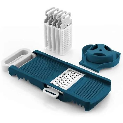 Mandoline Pliable - Arthur Martin - Amm530 - 6 En 1 - 3 Lames De Râpes Et 3 Lames De Coupes Légumes - Acier Inoxydable