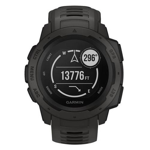 Garmin Instinct Graphite Montre Intelligente Gps - Robuste - En Anglais Uniquement