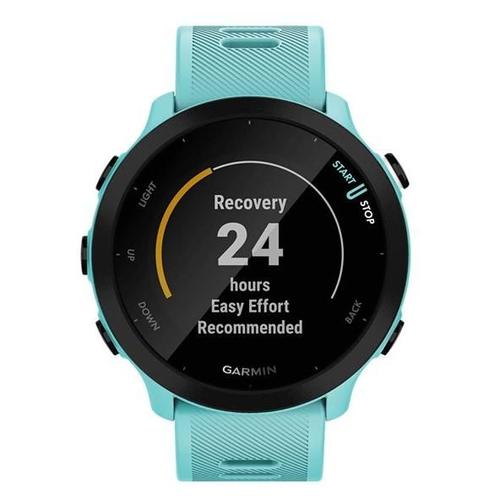 Garmin Forerunner 55 - Vert Aqua - Montre De Sport Avec Bracelet - Silicone - Vert Aqua - Affichage 1.04" - Bluetooth, Ant+ - 37 G