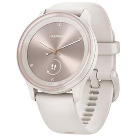 Garmin Vívomove Sport - Ivoire Avec Accents Or-Pêche - Montre Connectée Avec Bracelet - Silicone - Taille Du Poignet : 125-190 Mm - Monochrome - Bluetooth, Ant+ - 19 G