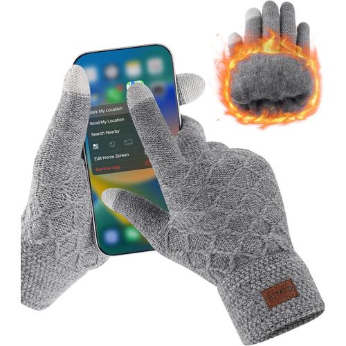 Gants Hiver Homme, Gants D'écran Tactile Chauds Avec Doublure Intérieure Douce, Gants Thermiques Pour Homme Et Femme.[V16]