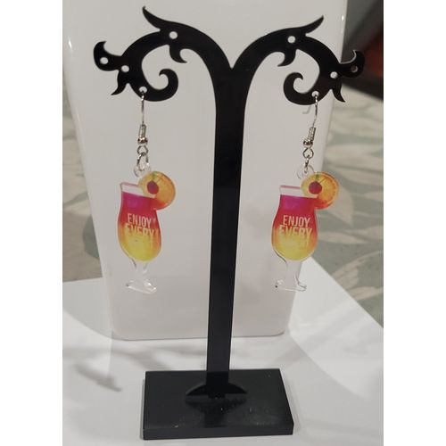 Boucles D'oreilles Verre Cocktail !