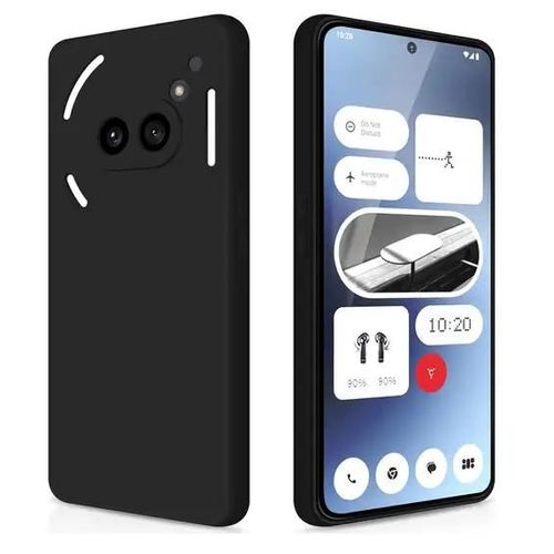 Coque Pour Nothing Phone (2a) Et (2a) Plus - Housse Etui Silicone Gel Fine + Verre Trempe - Noir