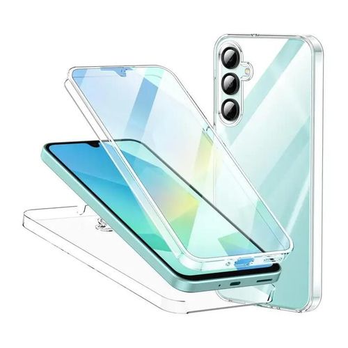 Coque Pour Samsung Galaxy A16 5g - Housse Etui Silicone Gel 360 Integrale + Film Ecran - Transparent