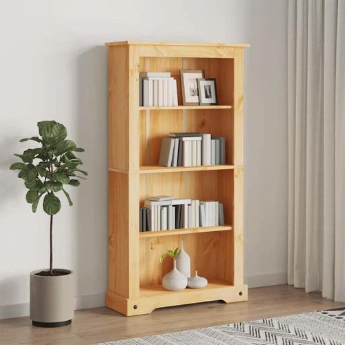 Prolenta Premium - Bibliothèque 4 Niveaux Gamme Corona Pin Mexicain 80x29x150 Cm