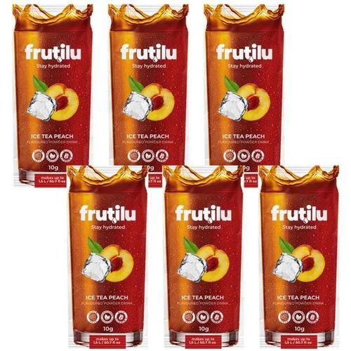 6x Boisson Frutilu Ice Tea Pêche Poudre Instantanée