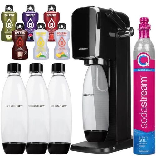 Saturateur Eau SODASTREAM ART Noir + 3 Bouteilles + 6 Boissons